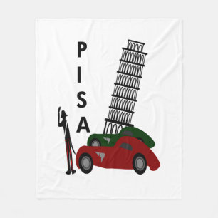 Pisa City Fleece Blanket