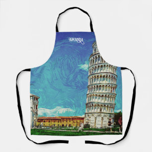 Pisa Italy europe Paint Colorful Apron