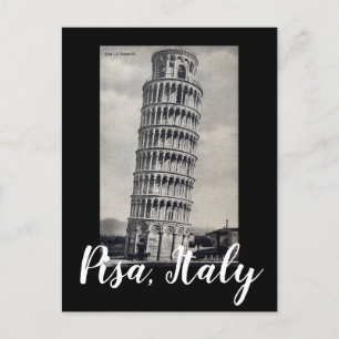 Pisa Italy Postcard, Vintage Italian Black & White Postcard
