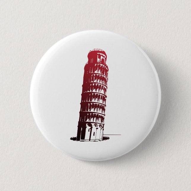 Pisa Italy Tower Leaning Europe 2 Inch Round Button (Front)