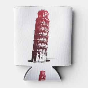 Pisa Italy Tower Leaning Europe Can Cooler