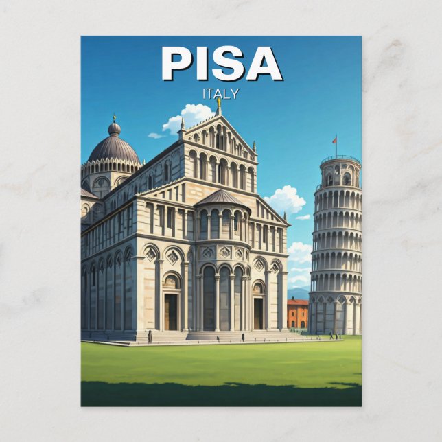 Pisa Italy Travel Piazza dei Miracoli Postcard (Front)
