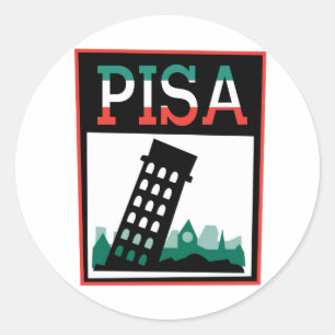 Pisa Poster Classic Round Sticker
