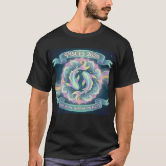 Pisces 2026 Zodiac Mandala | Water Sign Astrology  T-Shirt