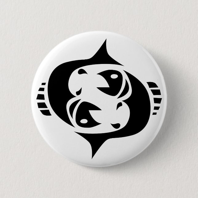 pisces 2 inch round button (Front)