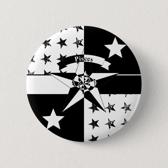 Pisces 2 Inch Round Button (Front)