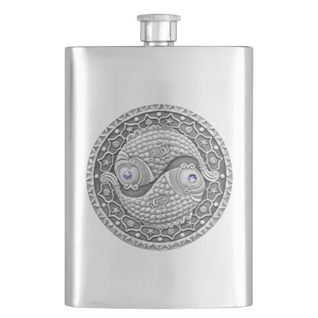 Pisces 8 oz. Flask (Front)