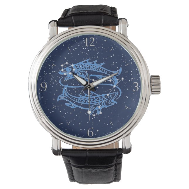 Pisces Astrological Sign and Constellation Watch (Front)