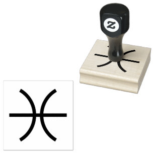 Pisces, Astrology Sign in the Zodiac Rubber Stamp