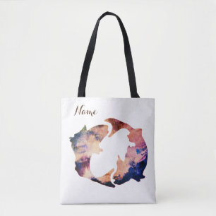 Pisces Astrology Sign Personalized Tote Bag