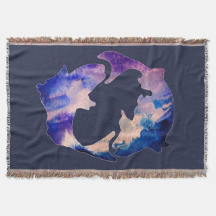 Pisces Astrology  Sign Throw Blanket