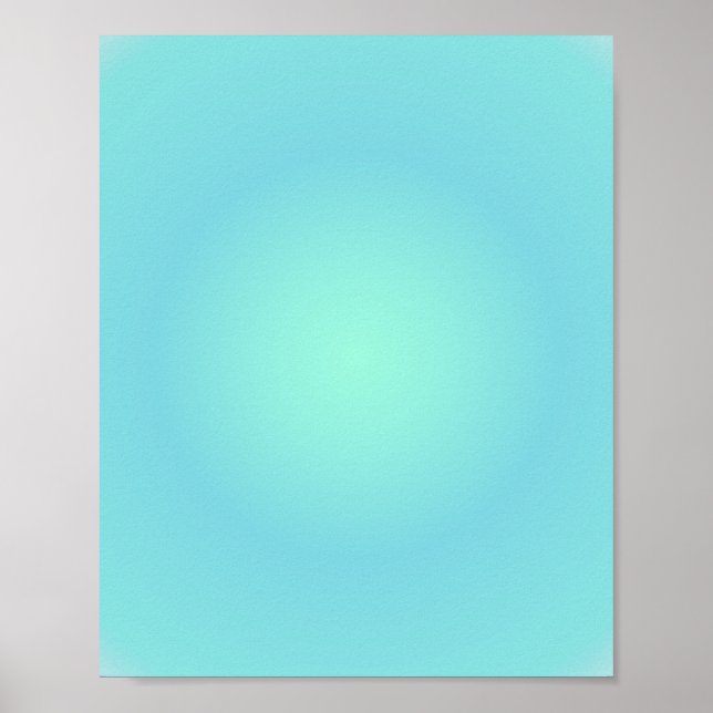 Pisces Aura Gradient Zodiac, Green Gradient Poster (Front)