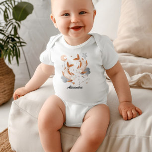 Pisces Baby: Fish's Enchanting Zodiac Personalized Baby Bodysuit