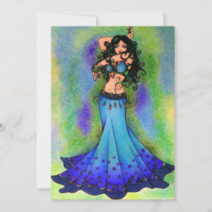 Pisces belly Dancer Astrology Sign Belly Dancing Invitation