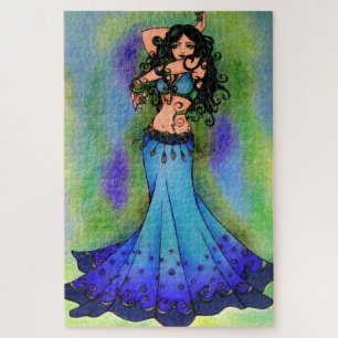 Pisces belly Dancer Astrology Sign Belly Dancing Jigsaw Puzzle
