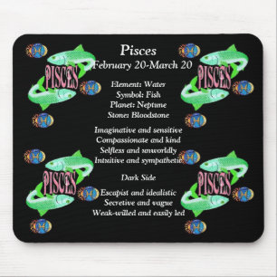 Pisces Birth Sign Zodiac Mouse Pad