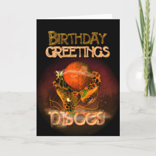 Pisces Birthday Greetings by Valxart Card