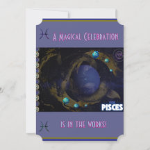 Pisces Birthday Invitation