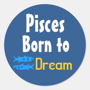 Pisces Born to Rebel Classic Round Sticker