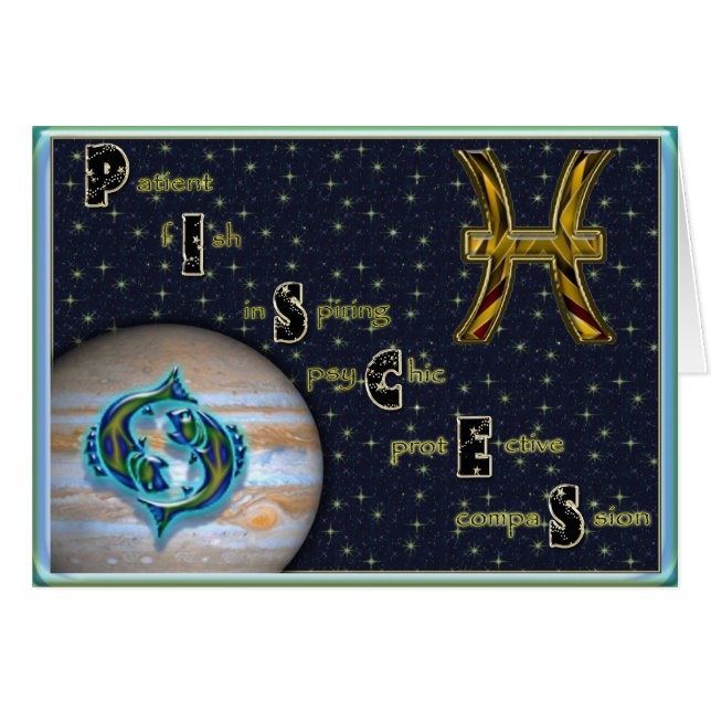 PISCES CARD (Front Horizontal)