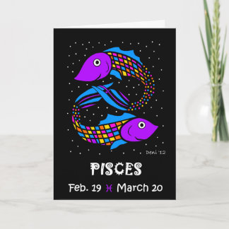 PISCES CARTE D'ANNIVERSAIRE