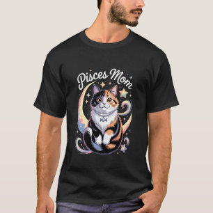 Pisces Cat Mom Pet Lover Astrology T-Shirt