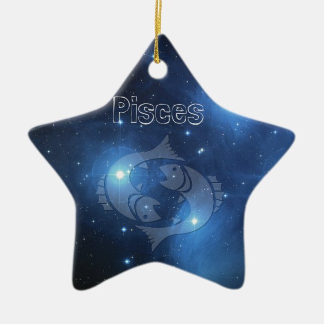 Pisces Ceramic Ornament (Front)