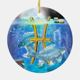 Pisces Ceramic Ornament