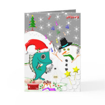 Pisces Christmas Card.