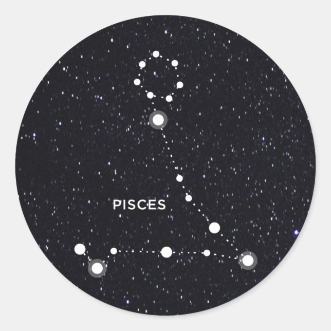 Pisces Classic Round Sticker (Front)