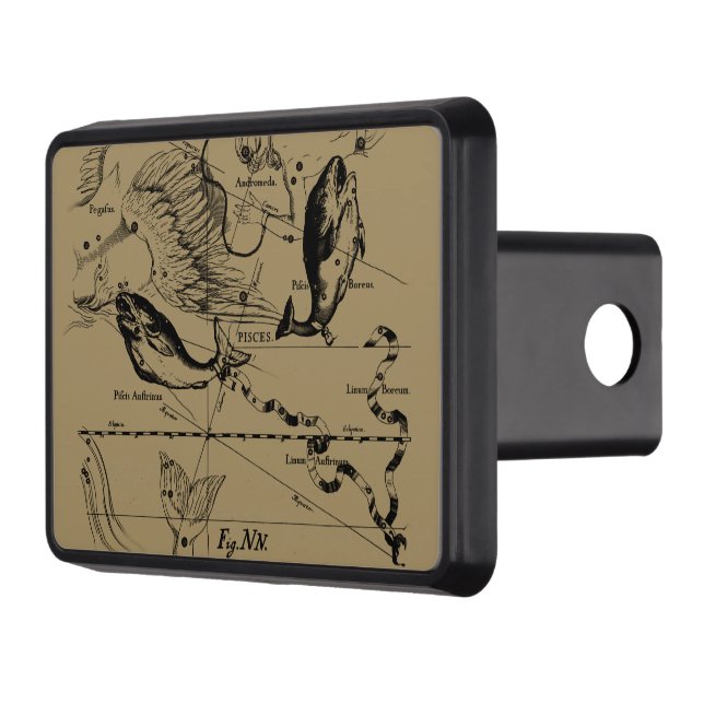 Pisces Constellation Hevelius circa 1690 Trailer Hitch Cover (Left)