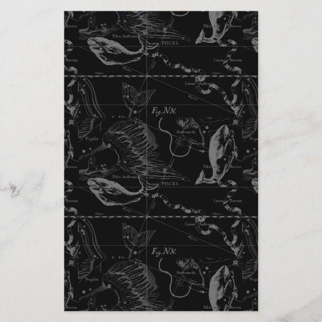 Pisces Constellation Map by Hevelius 1690 Flyer (Front)