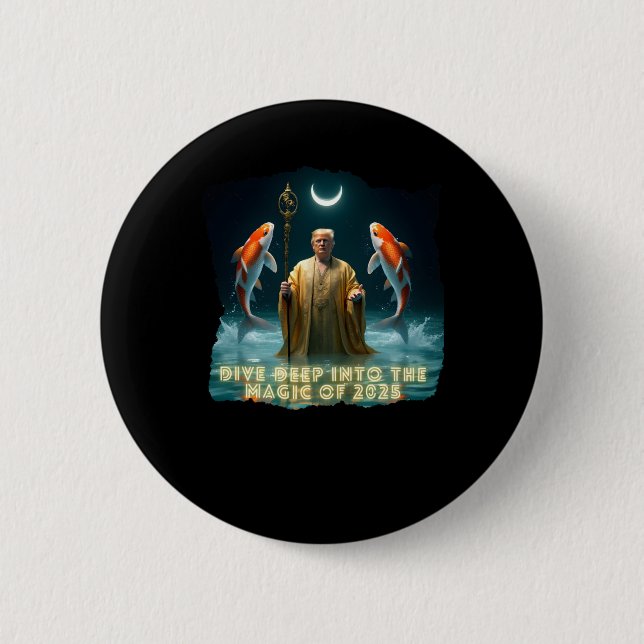 Pisces Design 2025  2 Inch Round Button (Front)