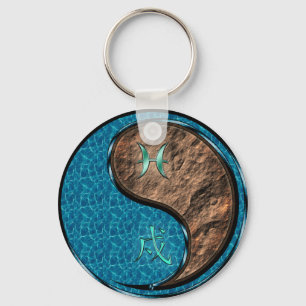 Pisces & Earth Dog Keychain
