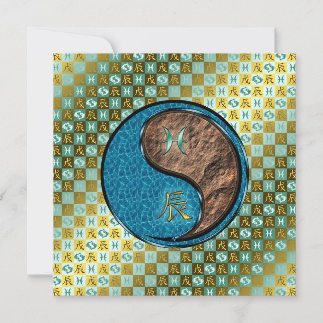 Pisces & Earth Dragon Card (Front)