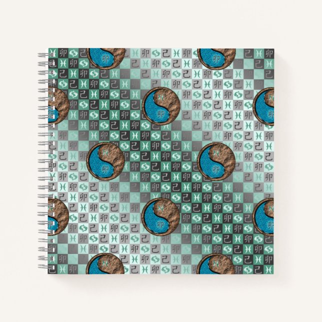 Pisces & Earth Rabbit Notebook (Front)