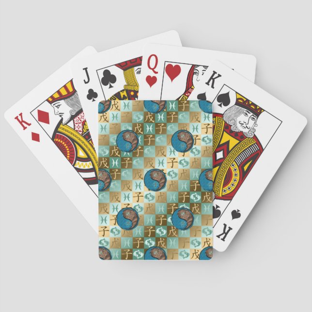 Pisces & Earth Rat Playing Cards (Back)