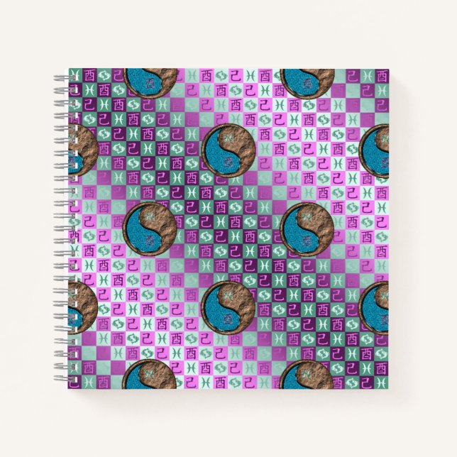 Pisces & Earth Rooster Notebook (Front)
