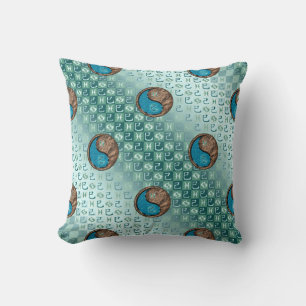 Pisces & Earth Snake Throw Pillow