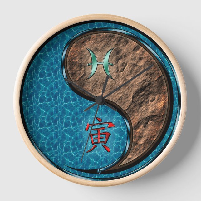 Pisces & Earth Tiger Clock (Front)