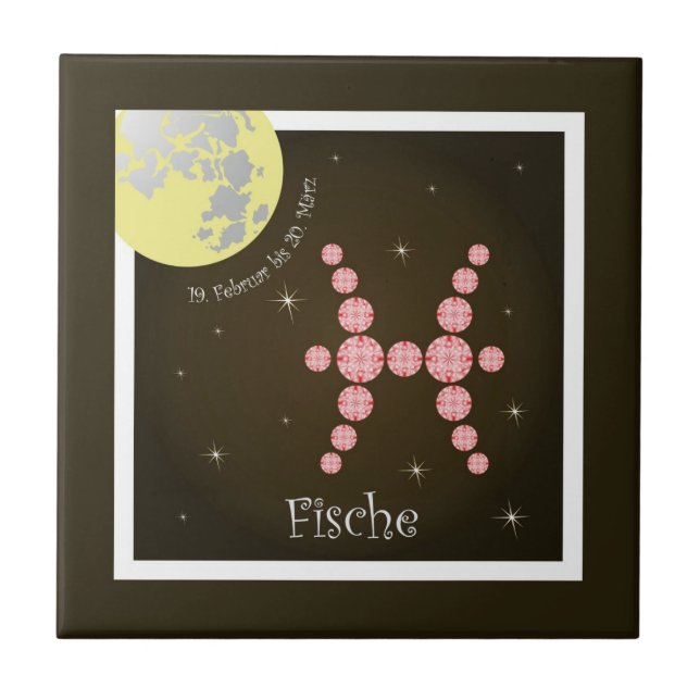 Pisces February 19 to March 20 Photo Tile (Front)