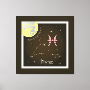 Pisces February 19 to March 20 screen Canvas Print