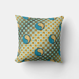 Pisces & Fire Horse Throw Pillow