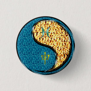 Pisces & Fire Monkey 1 Inch Round Button