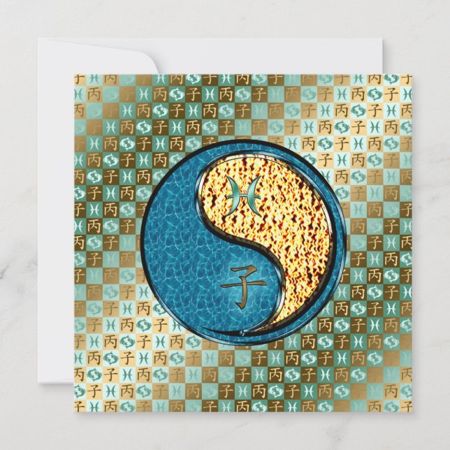 Pisces & Fire Rat Card (Front)