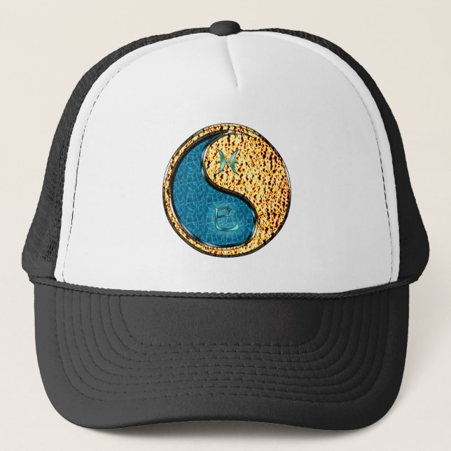 Pisces & Fire Snake Trucker Hat (Front)