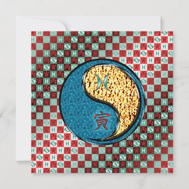 Pisces & Fire Tiger Card (Front)