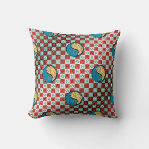 Pisces & Fire Tiger Throw Pillow