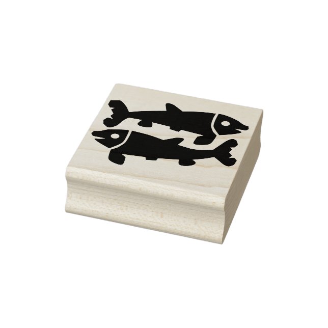 pisces fish art stamp (Stamp)