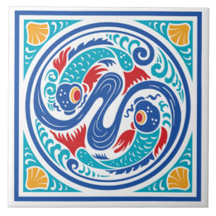 Pisces Fish Ceramic Tile